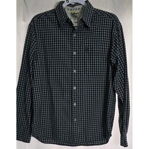 The North Face A5 Series Flannel Shirt Men S Small Gray Check‎ Cotton Button-Up